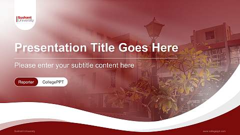 Sushant University Lecture Sharing and Networking Event PPT Template