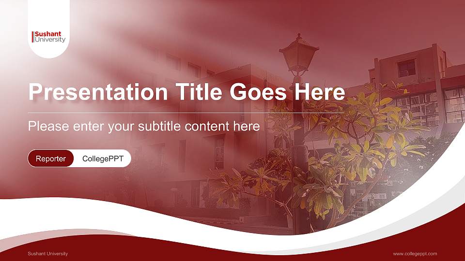 Sushant University Lecture Sharing and Networking Event PPT Template16:9 ratio PPT effect preview image