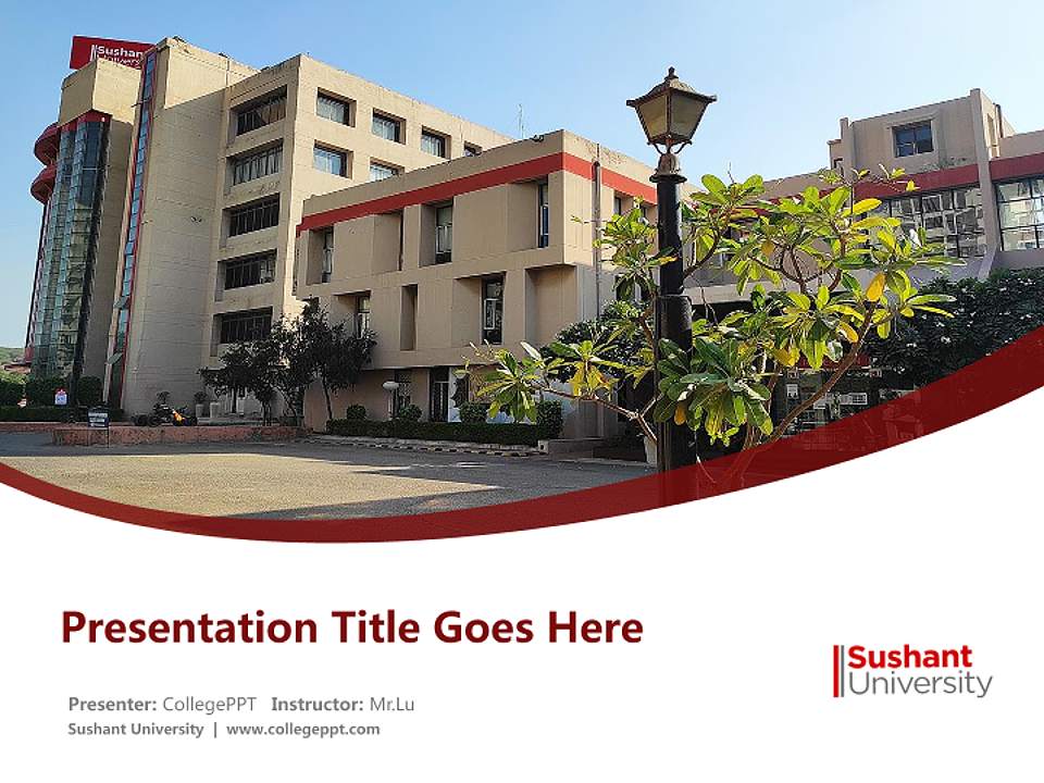 Sushant University Course/Courseware Creation PPT Template4:3 ratio PPT effect preview image5