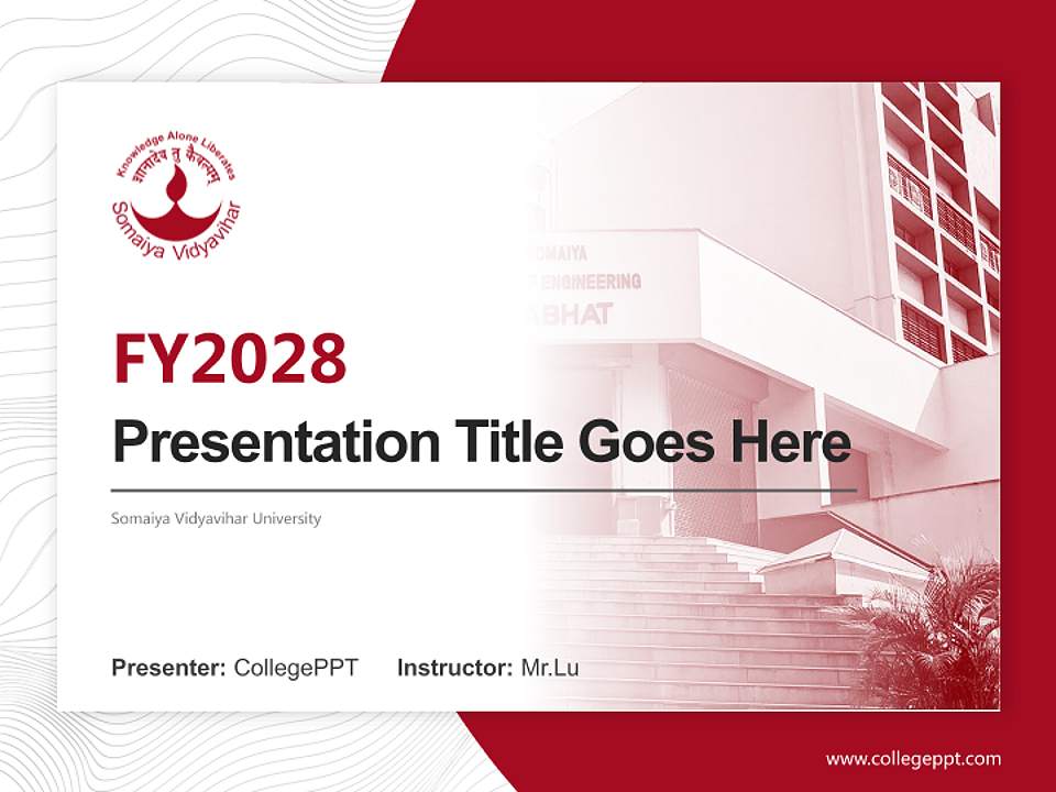 Somaiya Vidyavihar University Academic Presentation/Research Findings Report PPT Template4:3 ratio PPT effect preview image5