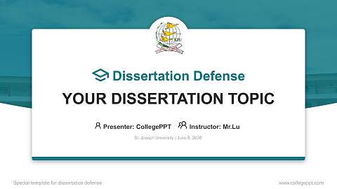 St. Joseph University Graduation Thesis Defense PPT Template