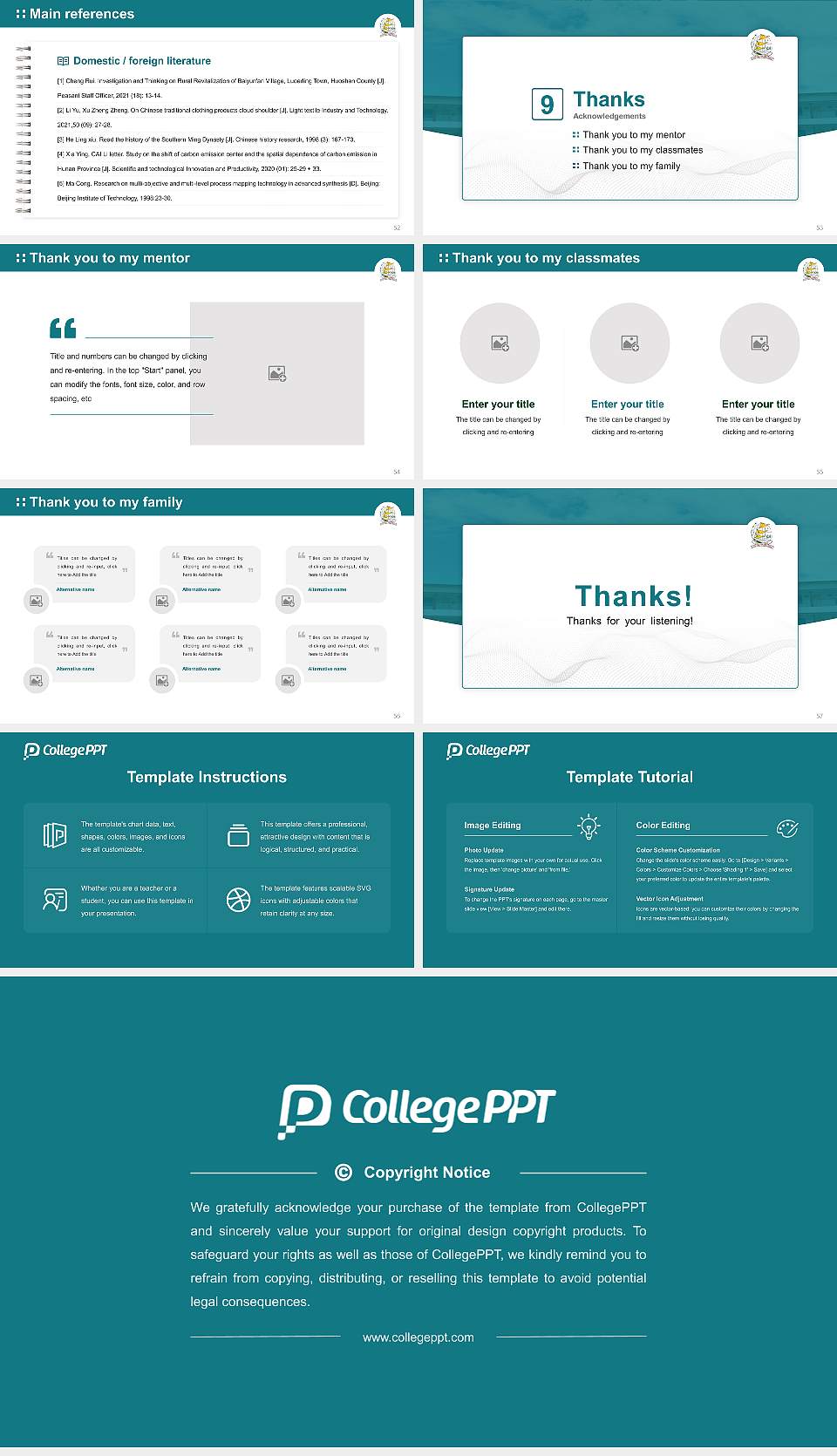 St. Joseph University Graduation Thesis Defense PPT Template16:9 ratio PPT effect preview image7