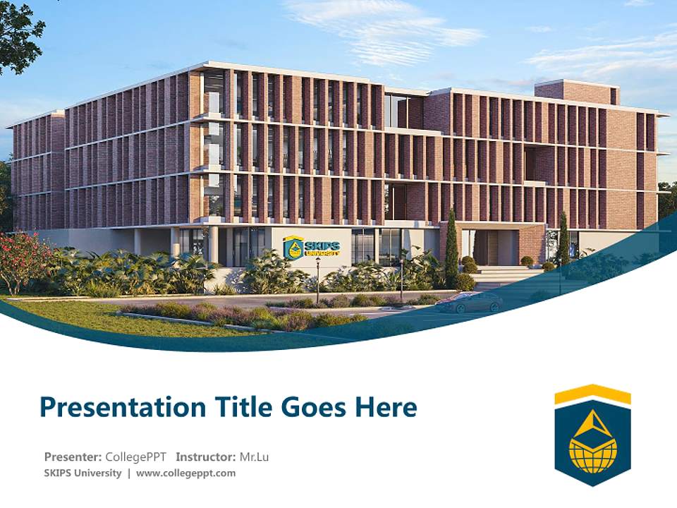 SKIPS University Course/Courseware Creation PPT Template4:3 ratio PPT effect preview image5