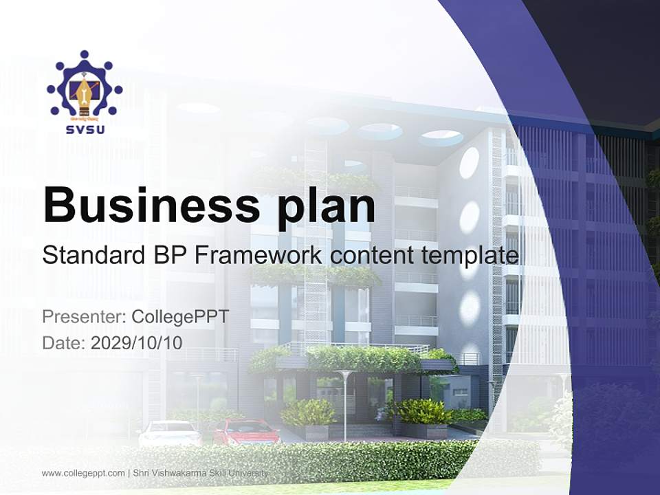 Shri Vishwakarma Skill University Competition/Entrepreneurship Contest PPT Template4:3 ratio PPT effect preview image9