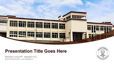 Sindhu Central University Course/Courseware Creation PPT Template