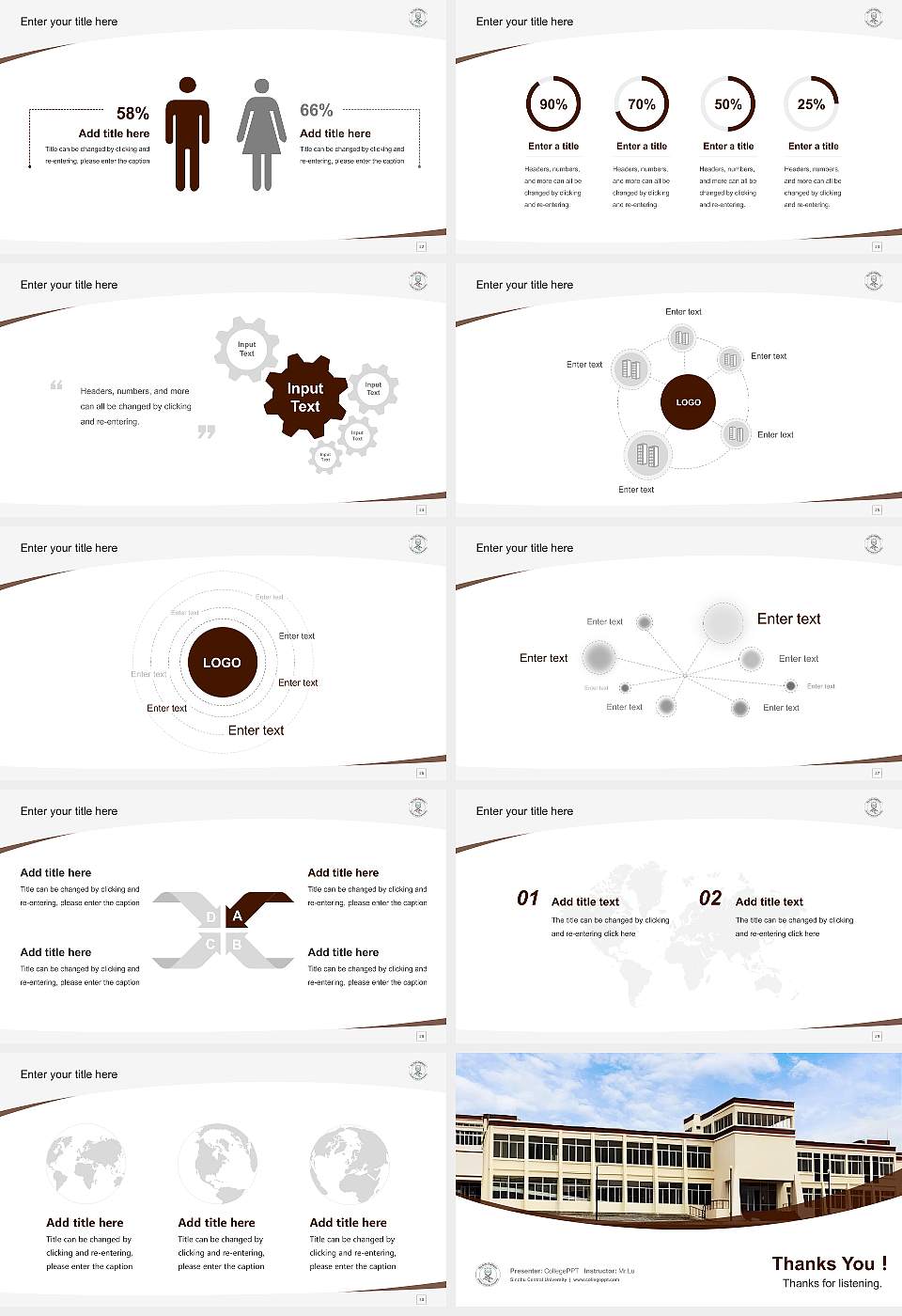 Sindhu Central University Course/Courseware Creation PPT Template16:9 ratio PPT effect preview image4