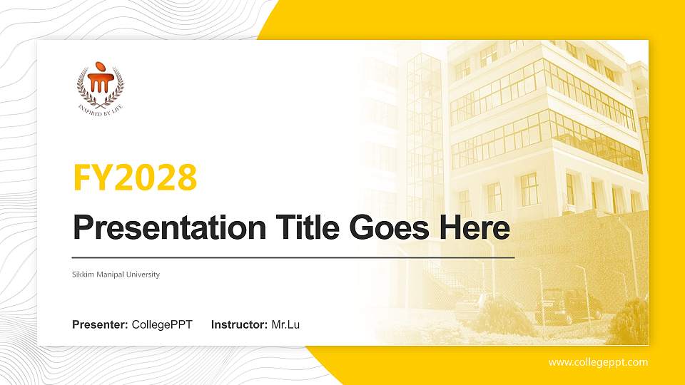 Sikkim Manipal University Academic Presentation/Research Findings Report PPT Template16:9 ratio PPT effect preview image