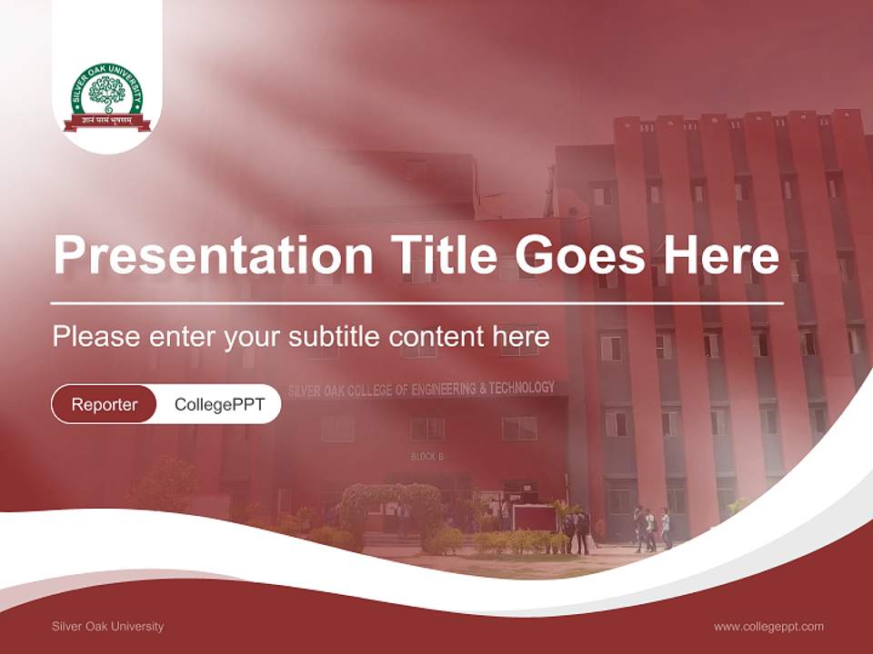 Silver Oak University Lecture Sharing and Networking Event PPT Template4:3 ratio PPT effect preview image4