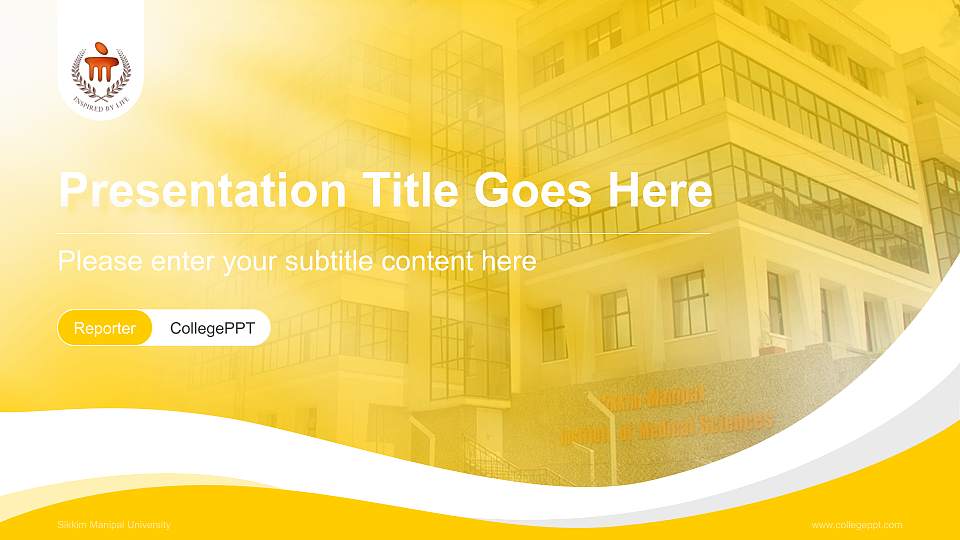 Sikkim Manipal University Lecture Sharing and Networking Event PPT Template16:9 ratio PPT effect preview image
