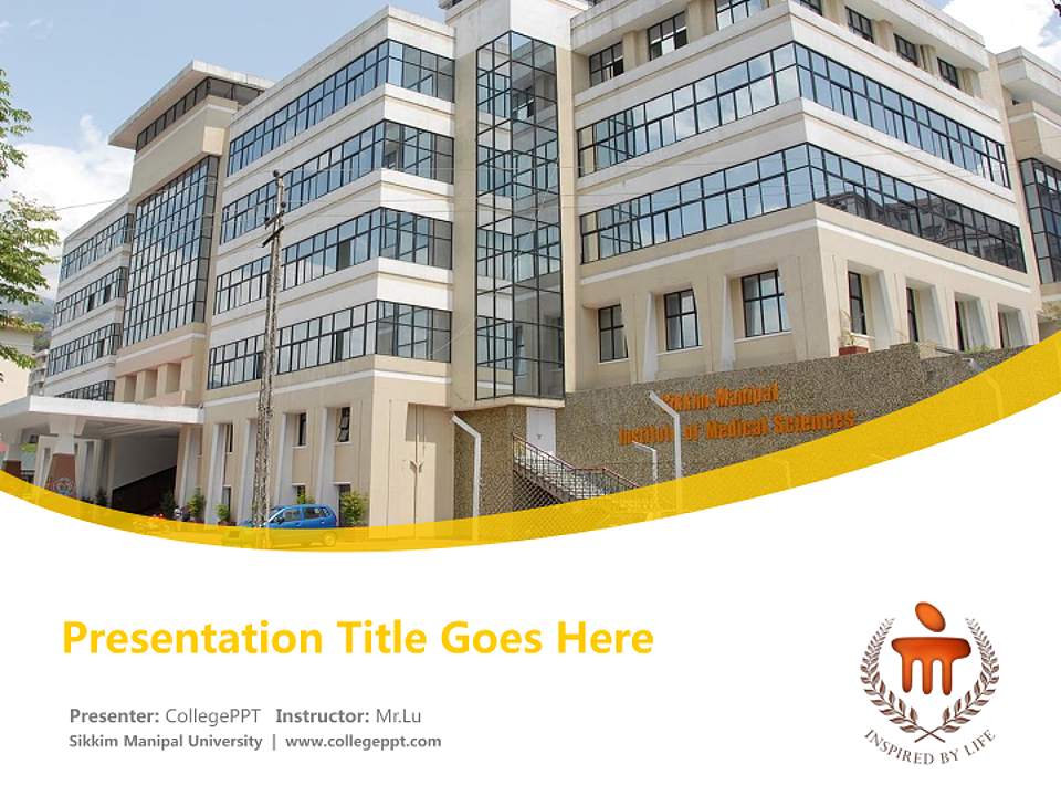 Sikkim Manipal University Course/Courseware Creation PPT Template4:3 ratio PPT effect preview image5