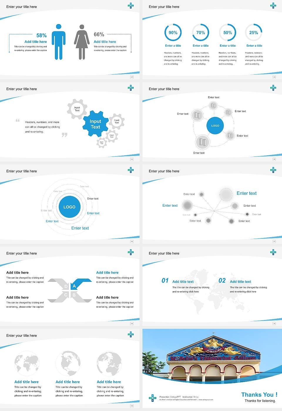 St. Peter’s Institute of Higher Education and Research Course/Courseware Creation PPT Template16:9 ratio PPT effect preview image4
