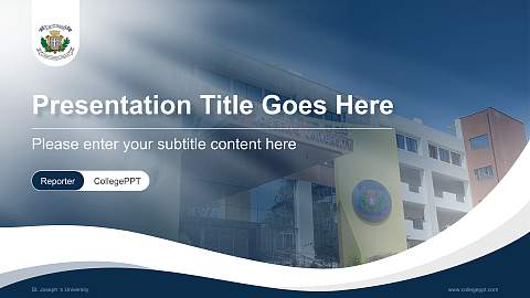 St. Joseph ‘s University Lecture Sharing and Networking Event PPT Template