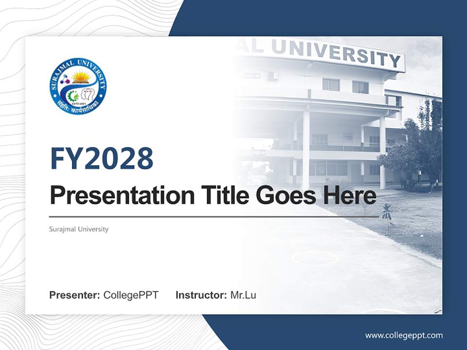 Surajmal University Academic Presentation/Research Findings Report PPT Template4:3 ratio PPT effect preview image5