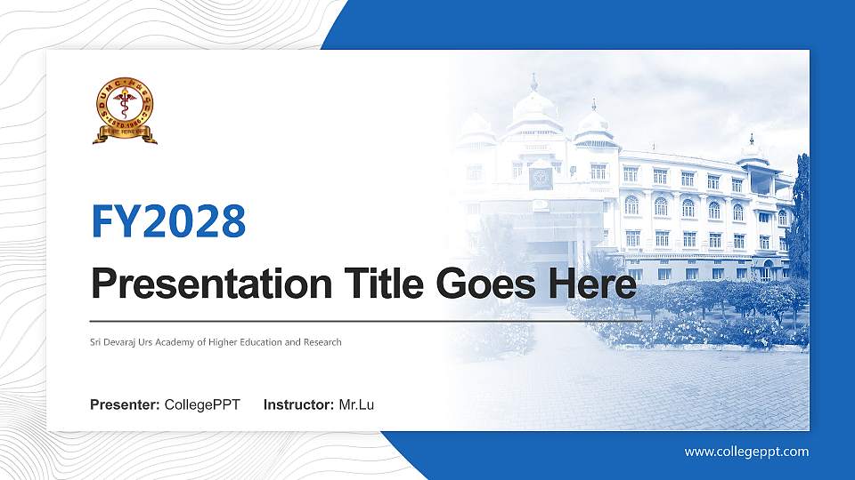 Sri Devaraj Urs Academy of Higher Education and Research Academic Presentation/Research Findings Report PPT Template16:9 ratio PPT effect preview image