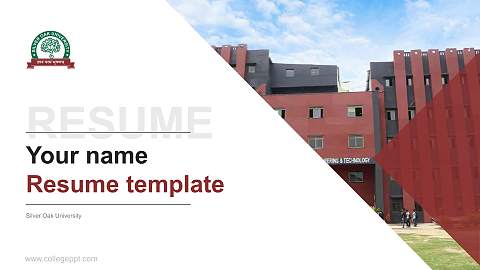 Silver Oak University Resume PPT Template
