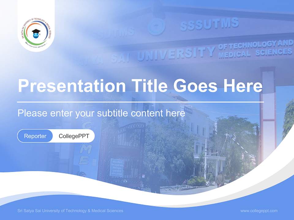 Sri Satya Sai University of Technology & Medical Sciences Lecture Sharing and Networking Event PPT Template4:3 ratio PPT effect preview image4