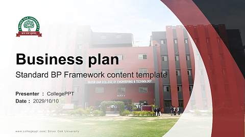 Silver Oak University Competition/Entrepreneurship Contest PPT Template