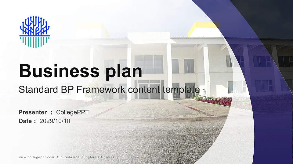 Sir Padampat Singhania University Competition/Entrepreneurship Contest PPT Template16:9 ratio PPT effect preview image