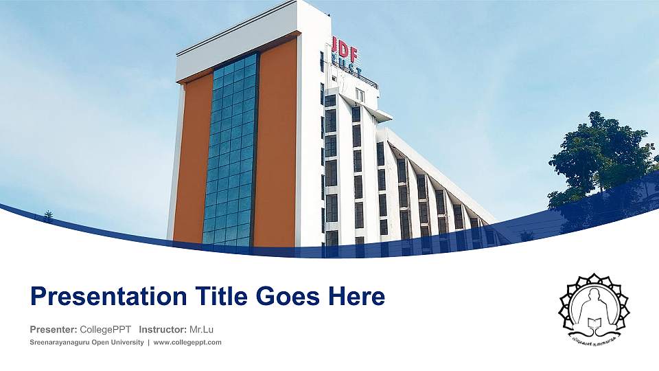 Sreenarayanaguru Open University Course/Courseware Creation PPT Template16:9 ratio PPT effect preview image