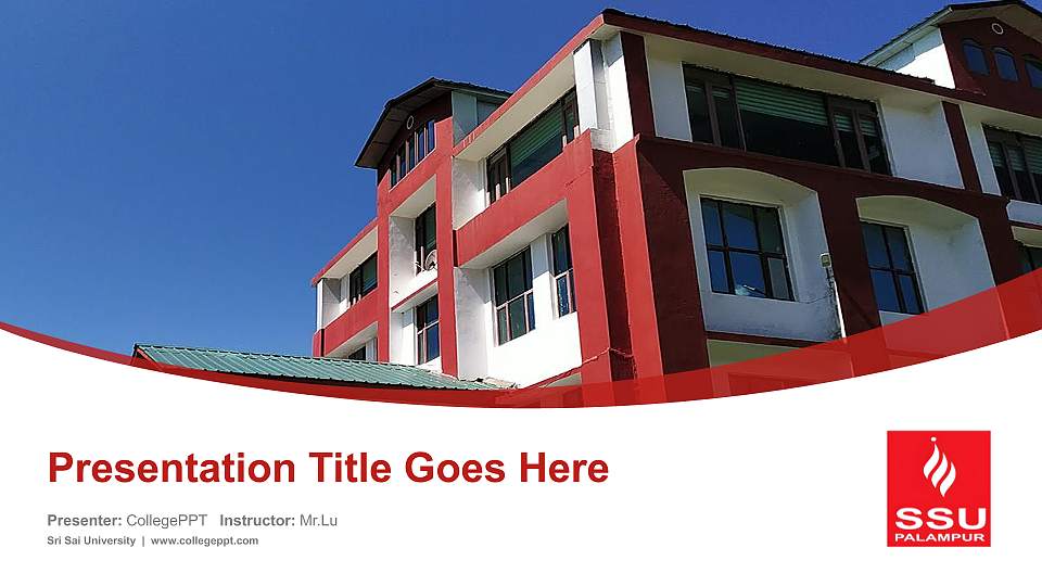 Sri Sai University Course/Courseware Creation PPT Template16:9 ratio PPT effect preview image