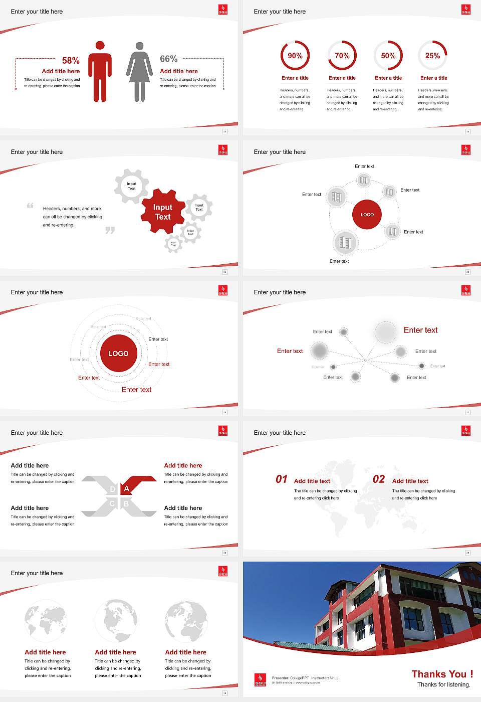 Sri Sai University Course/Courseware Creation PPT Template16:9 ratio PPT effect preview image4