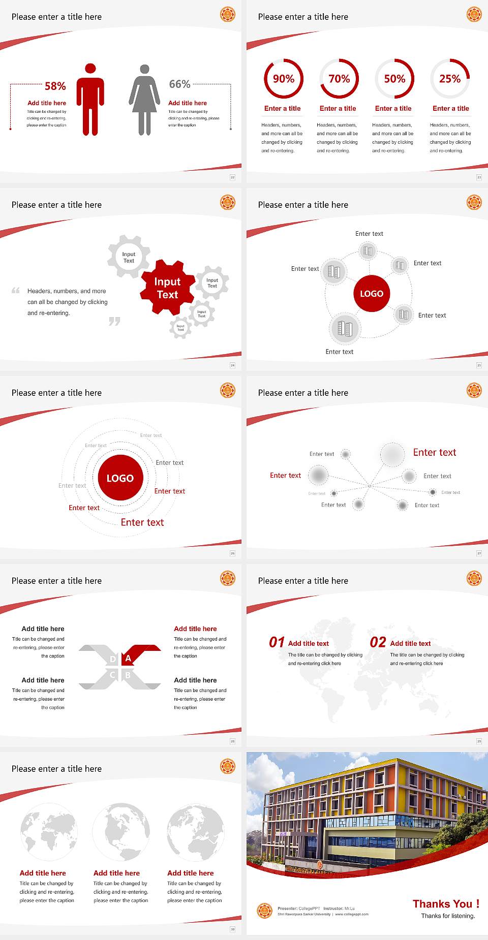 Shri Rawatpura Sarkar University Course/Courseware Creation PPT Template4:3 ratio PPT effect preview image4