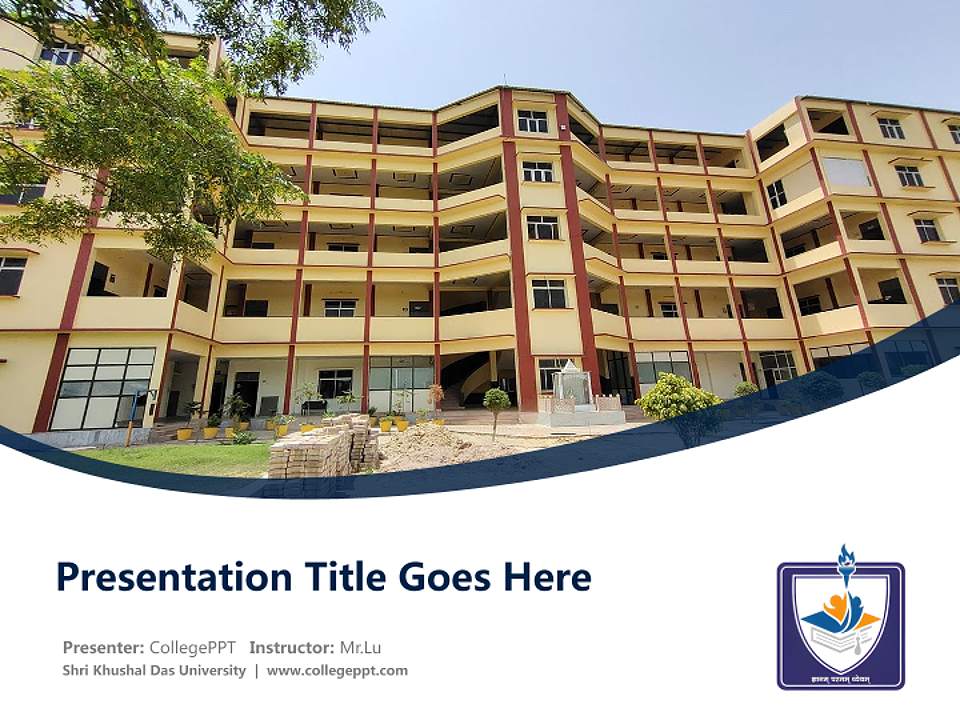 Shri Khushal Das University Course/Courseware Creation PPT Template4:3 ratio PPT effect preview image5