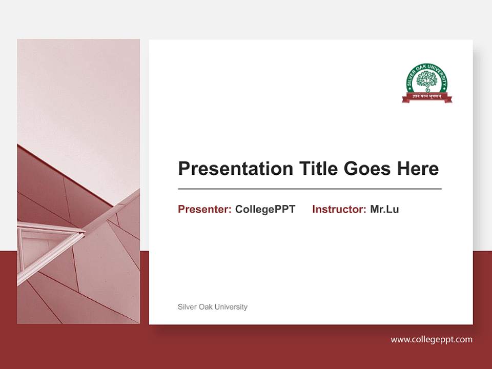 Silver Oak University General PPT Template4:3 ratio PPT effect preview image6