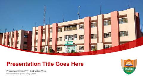 Sunrise University Course/Courseware Creation PPT Template