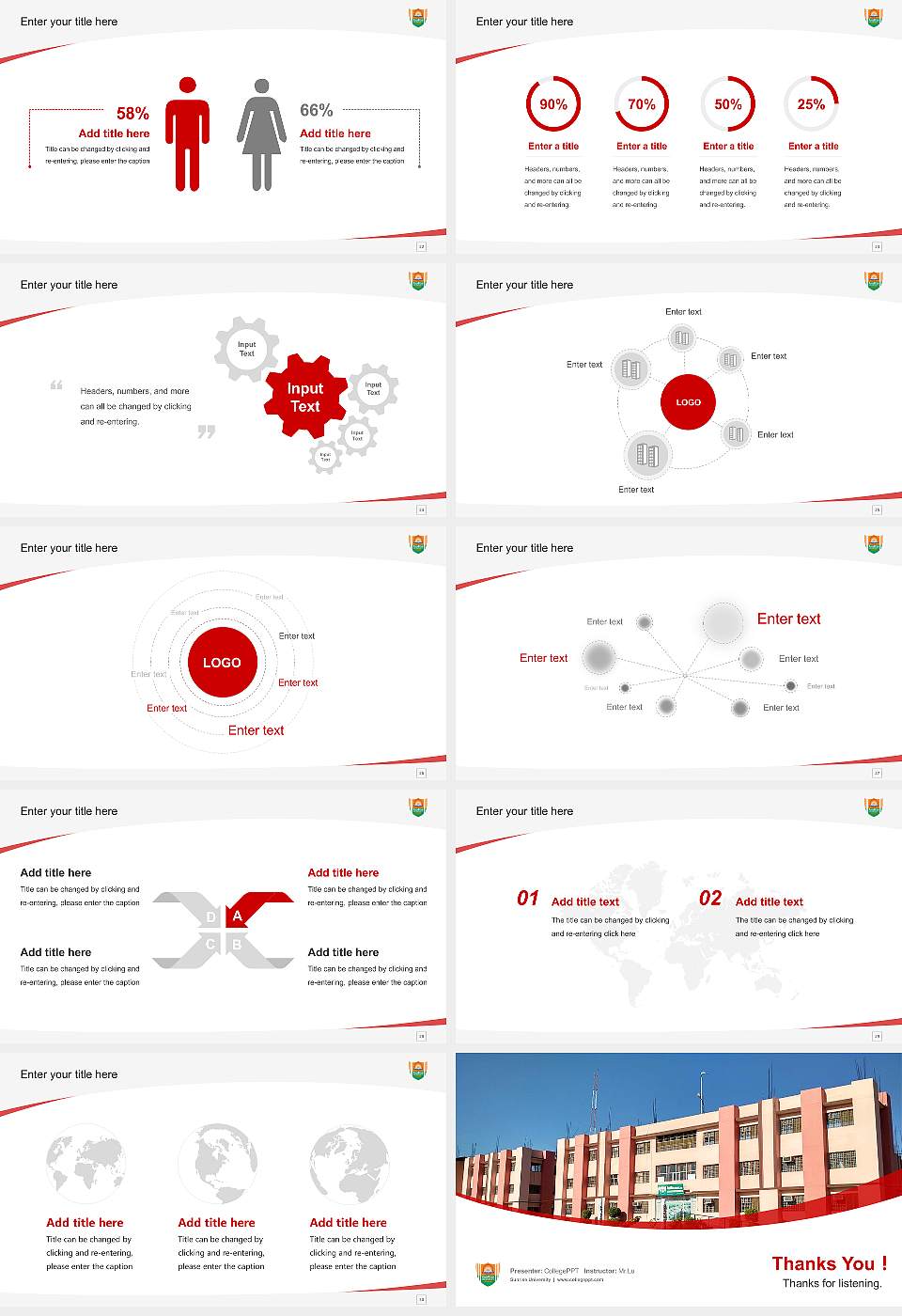Sunrise University Course/Courseware Creation PPT Template16:9 ratio PPT effect preview image4