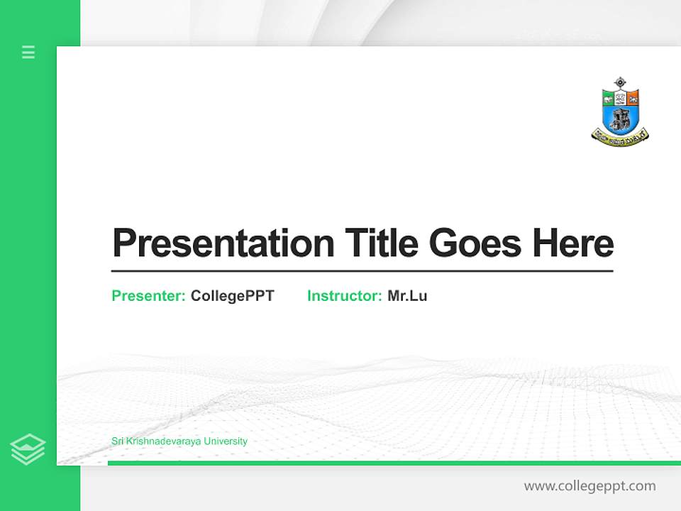 Sri Krishnadevaraya University Thesis Proposal/Graduation Defense PPT Template4:3 ratio PPT effect preview image5