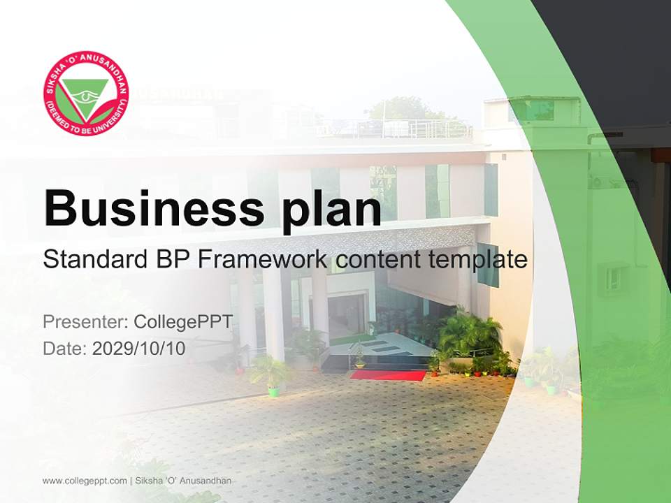 Siksha ‘O’ Anusandhan Competition/Entrepreneurship Contest PPT Template4:3 ratio PPT effect preview image9