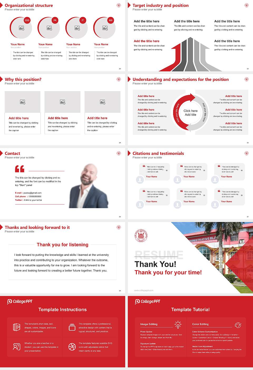 Shri Guru Ram Rai University Resume PPT Template16:9 ratio PPT effect preview image4