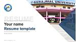 苏拉杰马尔大学简历PPT模板