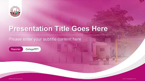 Sabarmati University Lecture Sharing and Networking Event PPT Template