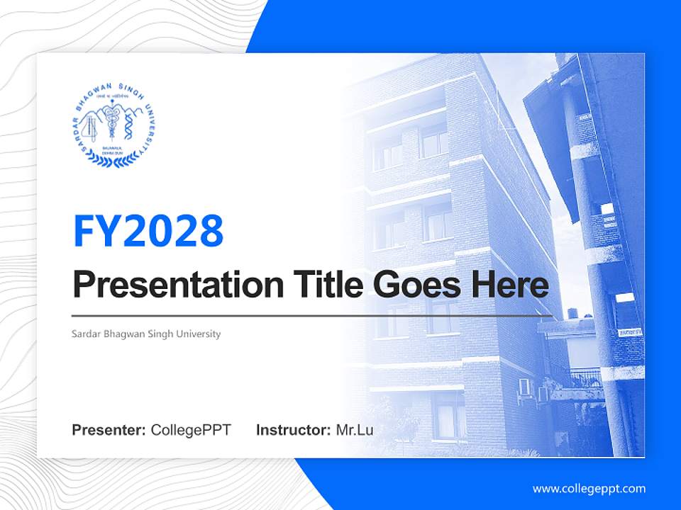 Sardar Bhagwan Singh University Academic Presentation/Research Findings Report PPT Template4:3 ratio PPT effect preview image5