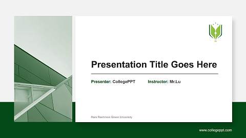 Rani Rashmoni Green University General PPT Template