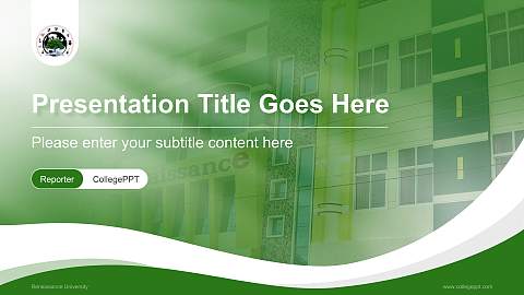 Renaissance University Lecture Sharing and Networking Event PPT Template