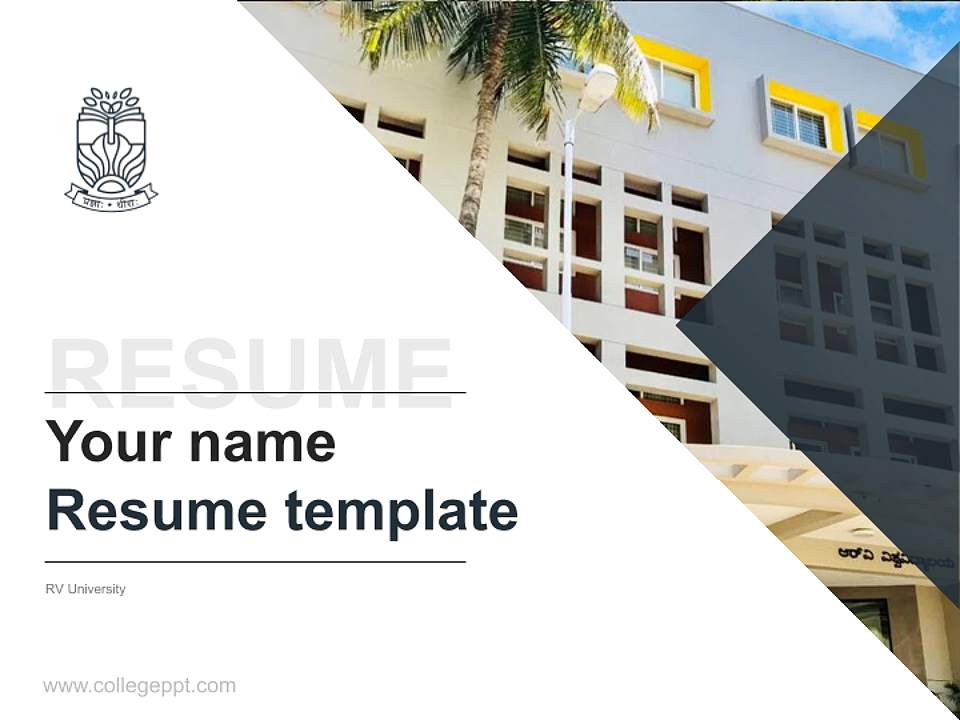 RV University Resume PPT Template4:3 ratio PPT effect preview image5