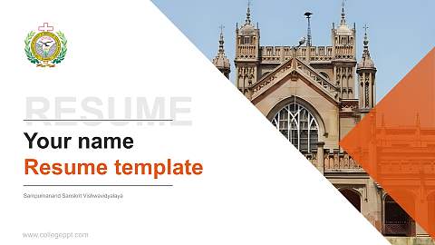 Sampurnanand Sanskrit Vishwavidyalaya Resume PPT Template