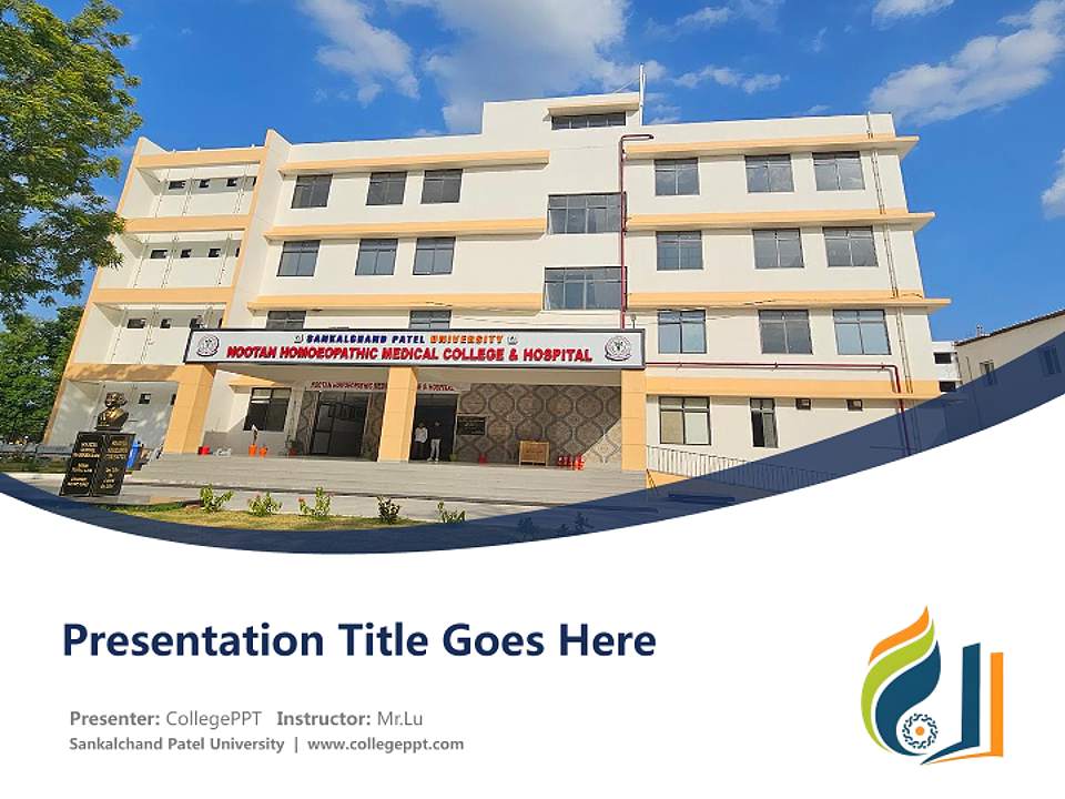 Sankalchand Patel University Course/Courseware Creation PPT Template4:3 ratio PPT effect preview image5