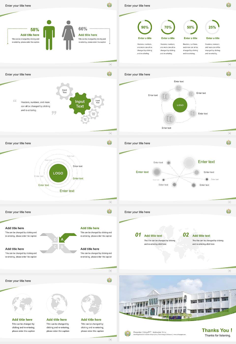 Sam Higginbottom Institute of Agriculture, Technology & Sciences Course/Courseware Creation PPT Template16:9 ratio PPT effect preview image4