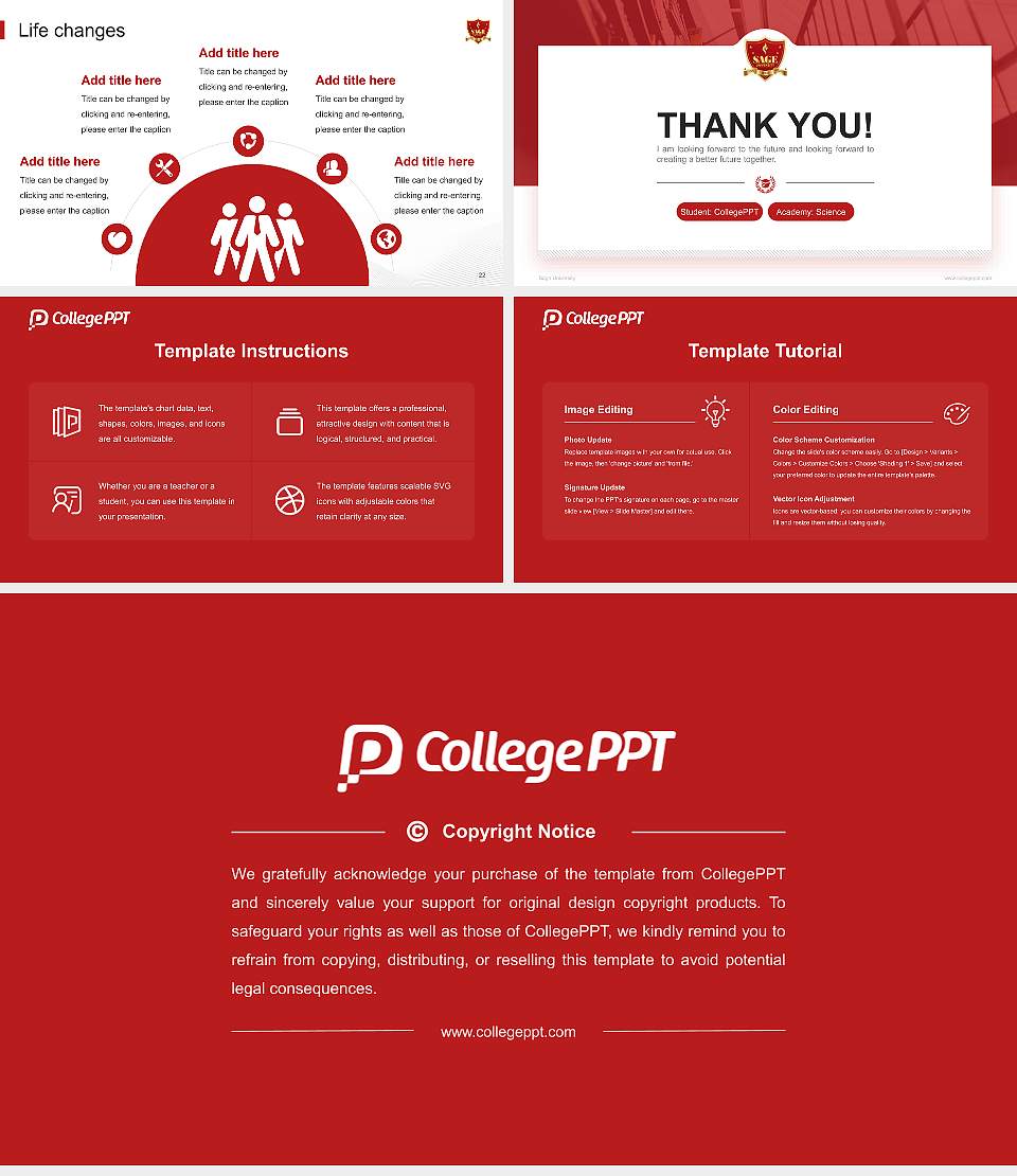 Sage University National Scholarship Defense PPT Template16:9 ratio PPT effect preview image4