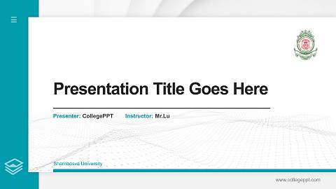 Sharnbasva University Thesis Proposal/Graduation Defense PPT Template