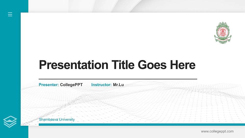 Sharnbasva University Thesis Proposal/Graduation Defense PPT Template16:9 ratio PPT effect preview image