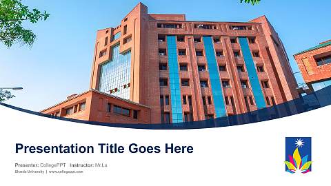 Sharda University Course/Courseware Creation PPT Template