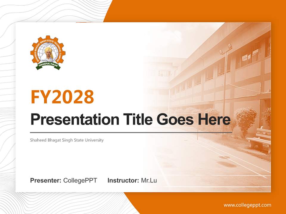 Shaheed Bhagat Singh State University Academic Presentation/Research Findings Report PPT Template4:3 ratio PPT effect preview image5