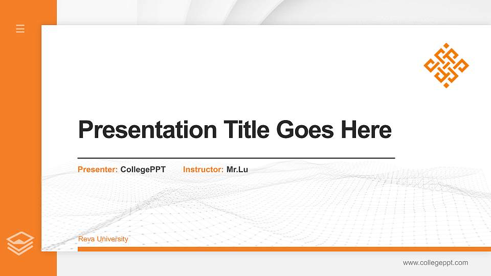 Reva University Thesis Proposal/Graduation Defense PPT Template16:9 ratio PPT effect preview image