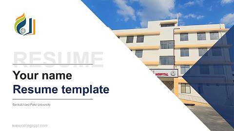 Sankalchand Patel University Resume PPT Template