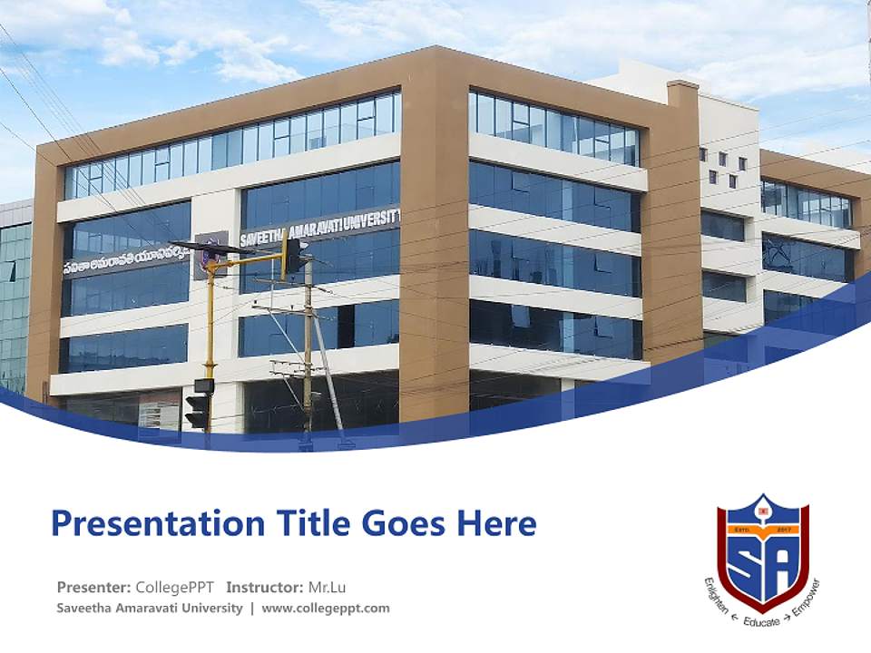 Saveetha Amaravati University Course/Courseware Creation PPT Template4:3 ratio PPT effect preview image5